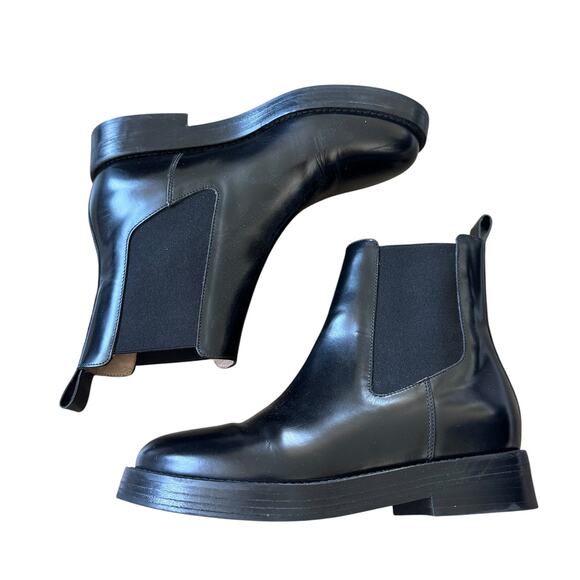 J. Crew Chelsea Boots Italian Spazzolato Leather Black - Picture 1 of 9